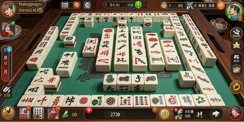 Tampilan gameplay Mahjong yang menantang dan menarik.