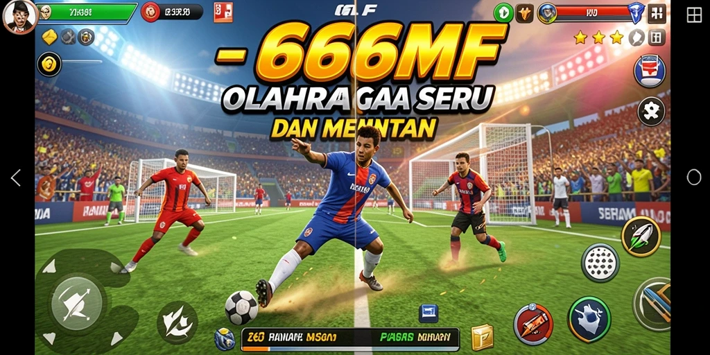 Screenshot tampilan gameplay 666F yang menampilkan aksi olahraga penuh tantangan.