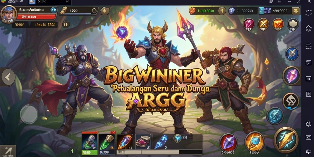 Tangkapan layar gameplay <strong>BIGWINNER</strong> menampilkan aksi pertempuran yang intens dan grafis yang memukau.