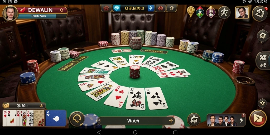 Tampilan gameplay QiuQiu yang menarik di DEWALIN.