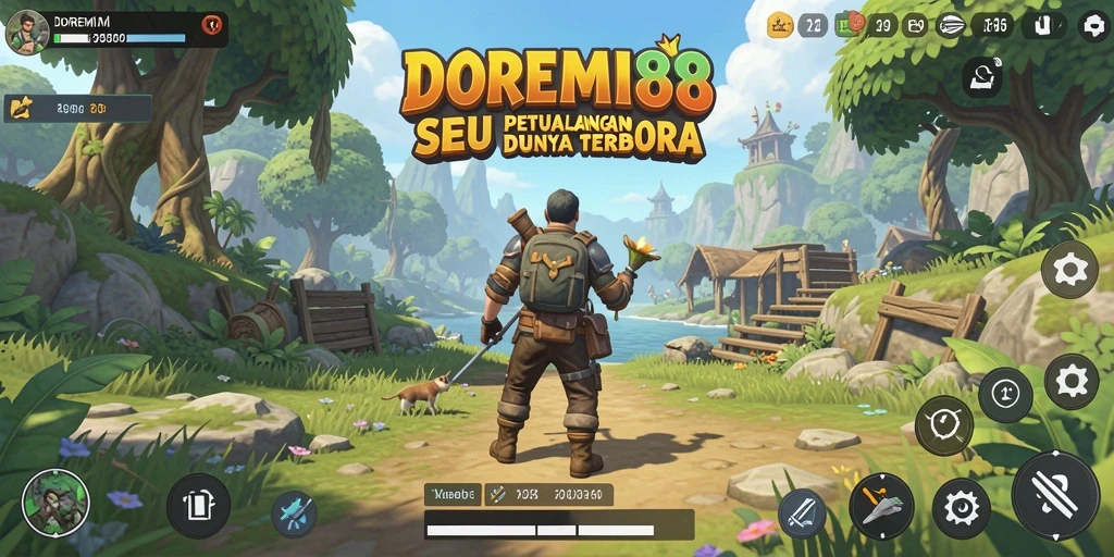 Tampilan gameplay <strong>DOREMI88</strong> dalam dunia terbuka yang menakjubkan.