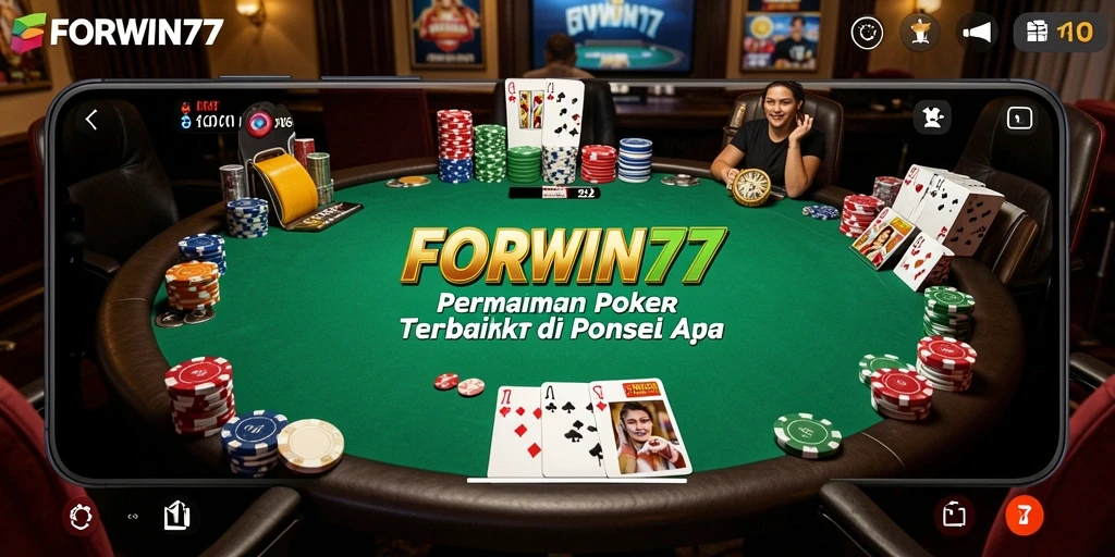 Tampilan seru gameplay Poker di FORWIN77 dengan interaksi antar pemain.