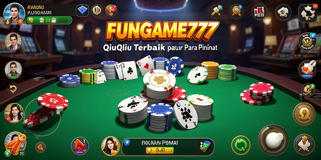 Tampilan menarik dari gameplay QiuQiu di FUNGAME777.