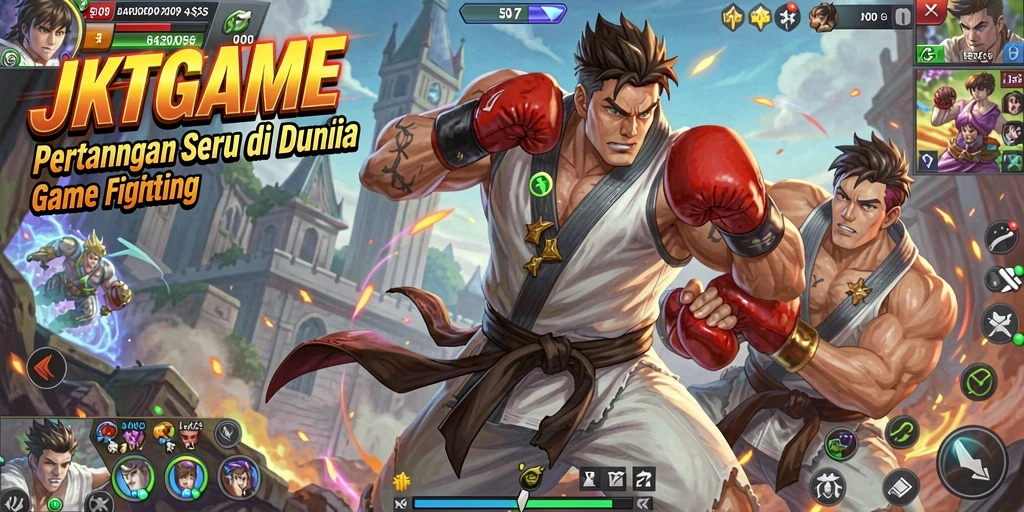 Visual gameplay JKTGAME menampilkan aksi pertarungan yang mendebarkan.