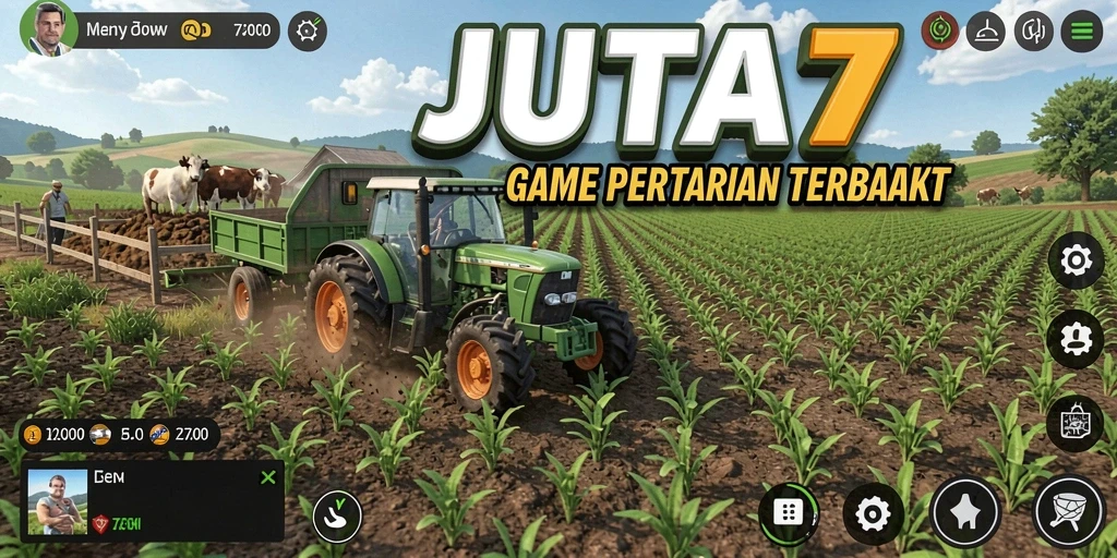 Gameplay JUTA7 yang menarik dengan berbagai aktivitas pertanian.