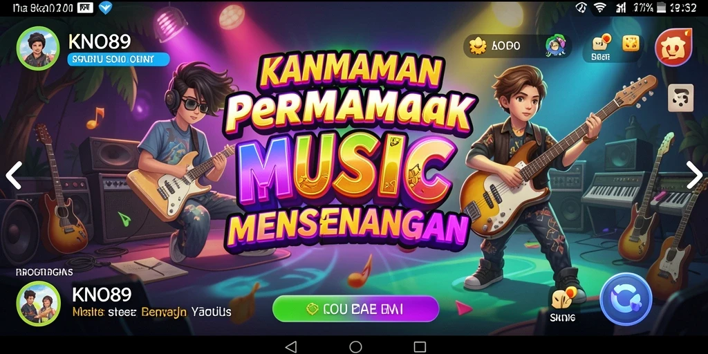 Screenshot gameplay KNO89 menampilkan keseruan bermain musik.