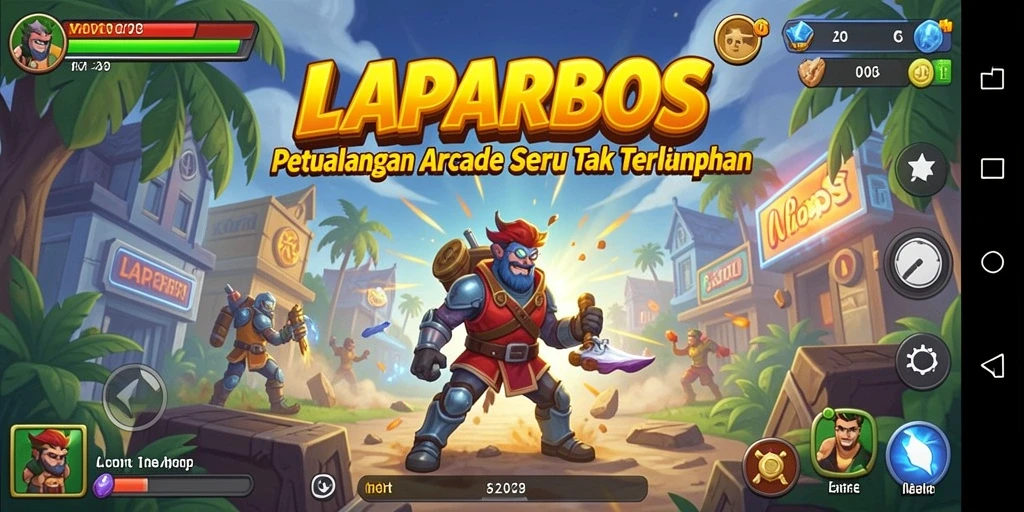 Gameplay menarik LAPARBOS dengan grafis penuh warna.