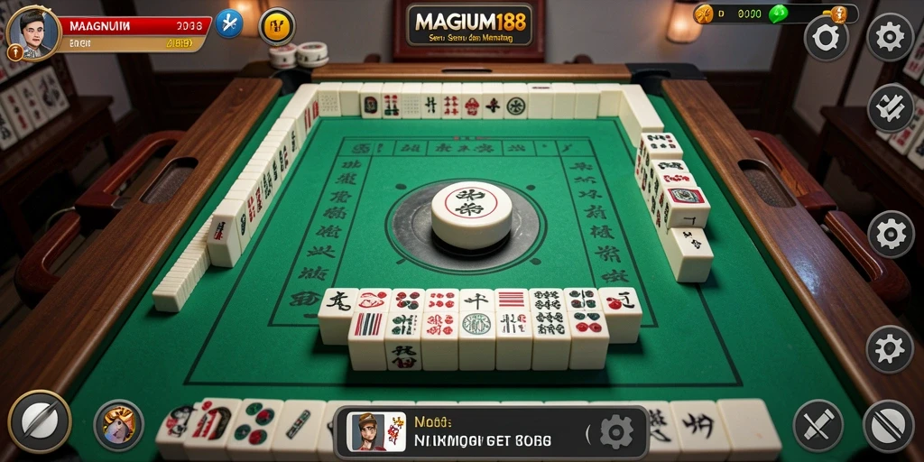 Tangkapan layar gameplay MAGNUM188 yang menampilkan keseruan permainan Mahjong.