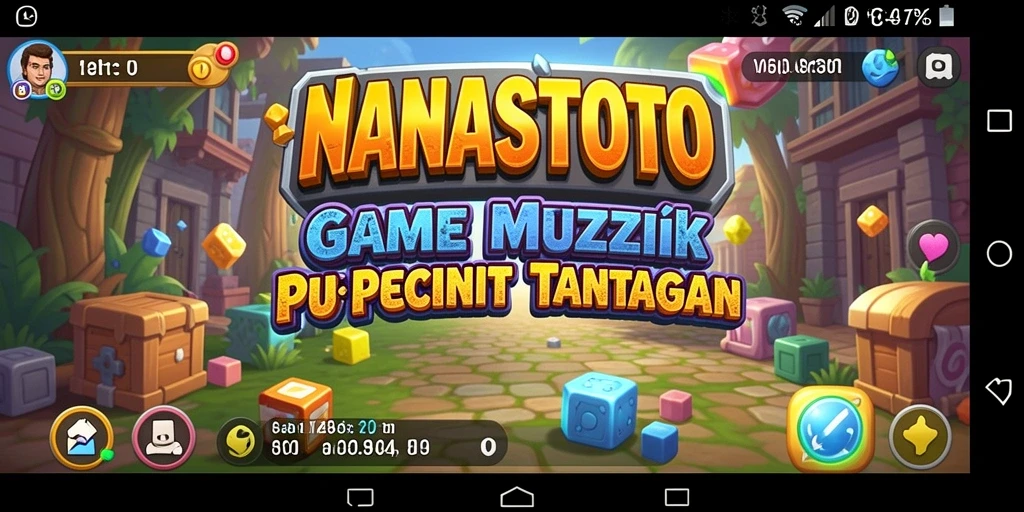 Tampilan gameplay NANASTOTO dengan tantangan puzzle menarik.