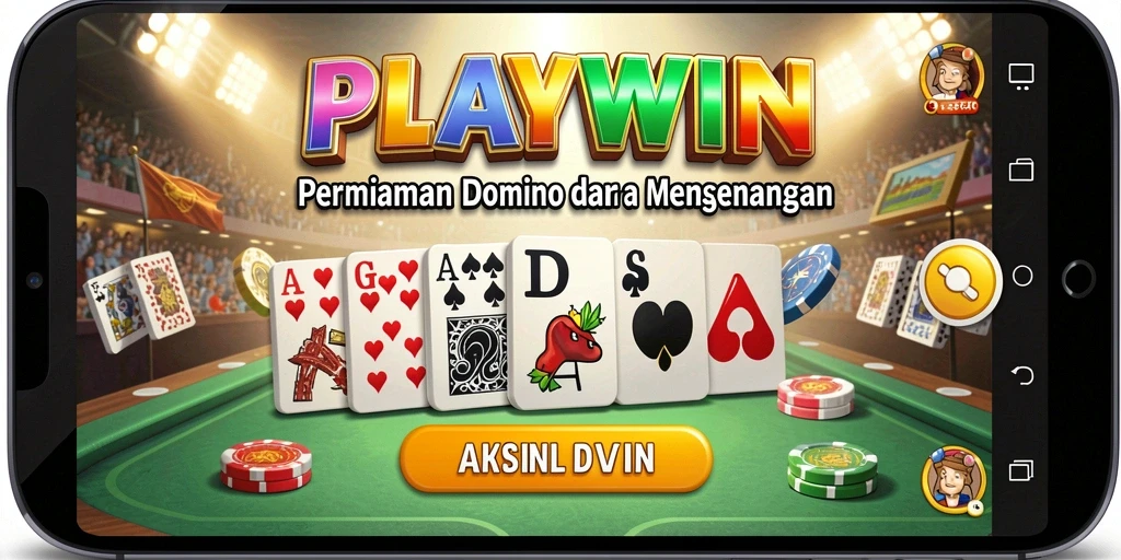 Tampilan gameplay seru dalam permainan Domino PLAYWIN.