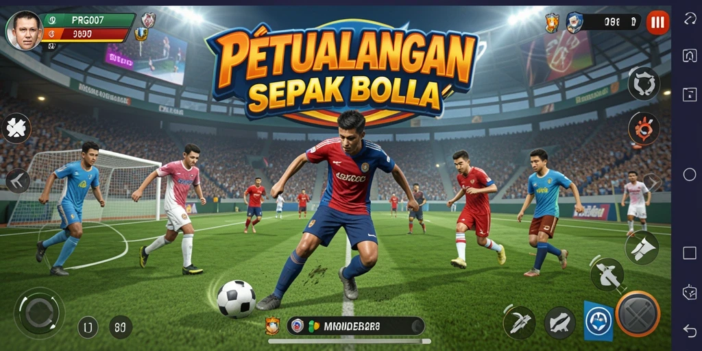 Gameplay seru di lapangan sepak bola dengan PRG007.