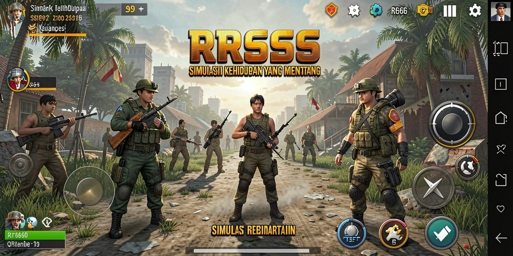 Tampilan permainan strategis dan interaktif di RR666.