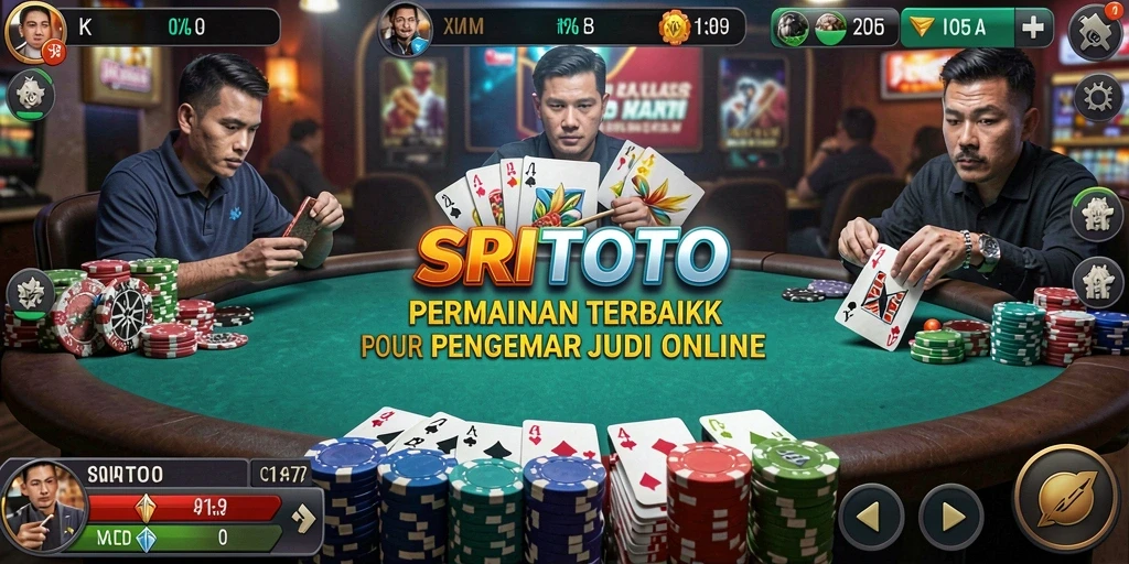 Screenshot gameplay SRITOTO yang menampilkan serunya permainan Poker.