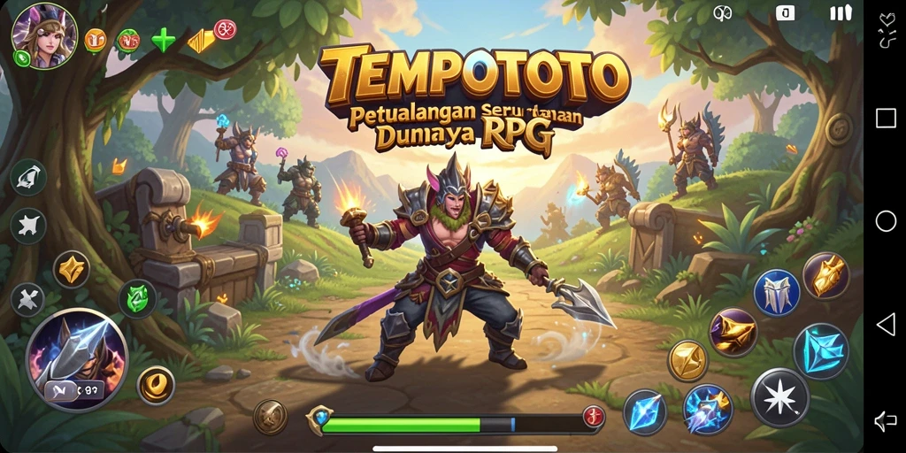 Tampilan gameplay RPG TEMPOTOTO yang seru dan interaktif.