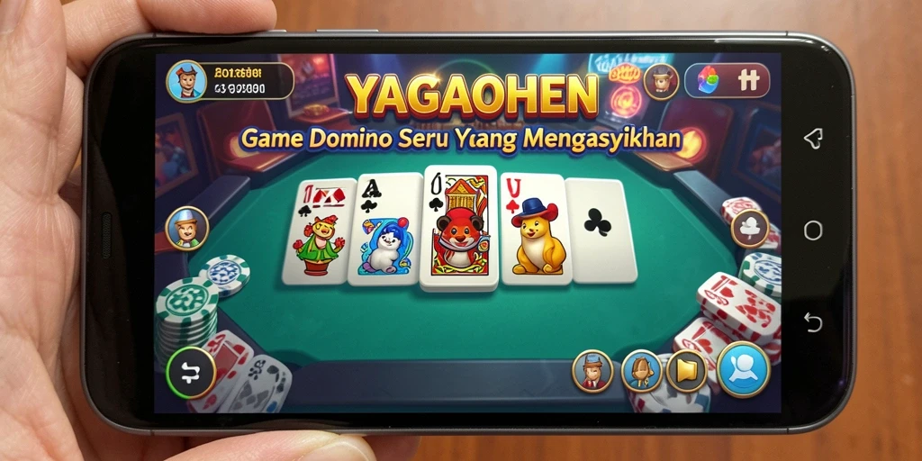 Screenshot YAGAOHEN yang menunjukkan keseruan gameplay Domino.