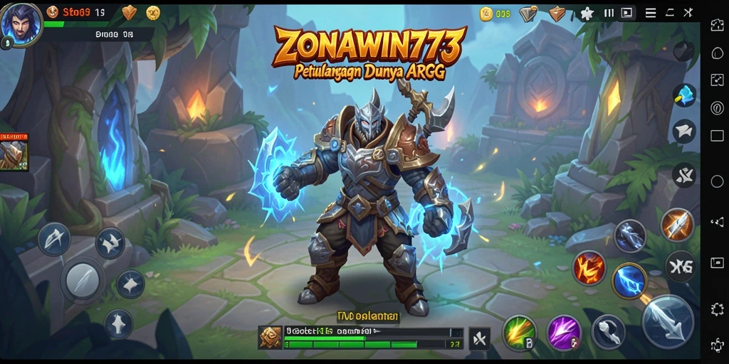 Gameplay seru ZONAWIN777 dengan pertempuran intens.